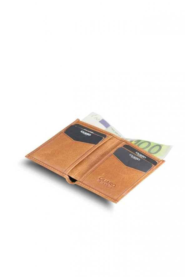 Guard Antik Taba İnce Mini Hakiki Deri Erkek Cüzdanı P872 - 3