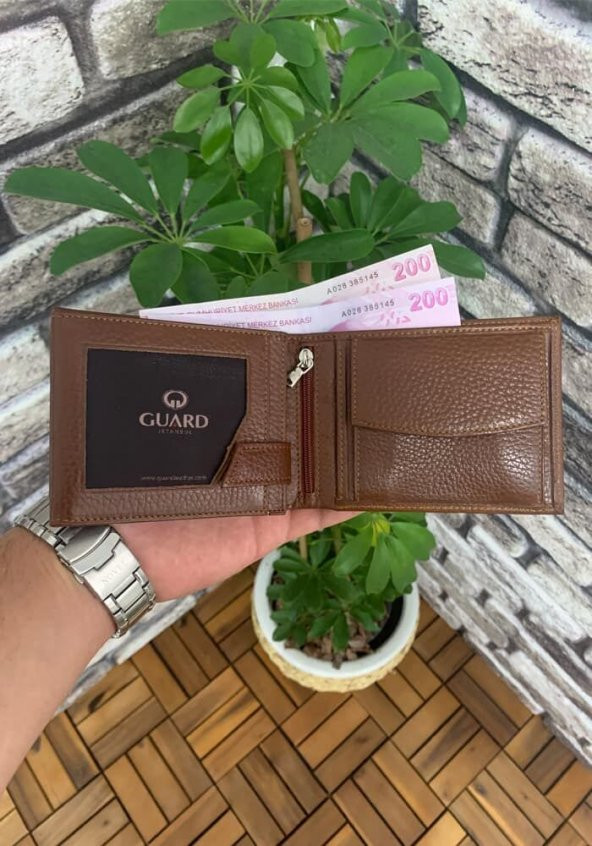 Guard Taba Bozuk Para Bölmeli Hakiki Deri Erkek Cüzdanı P50 - 5