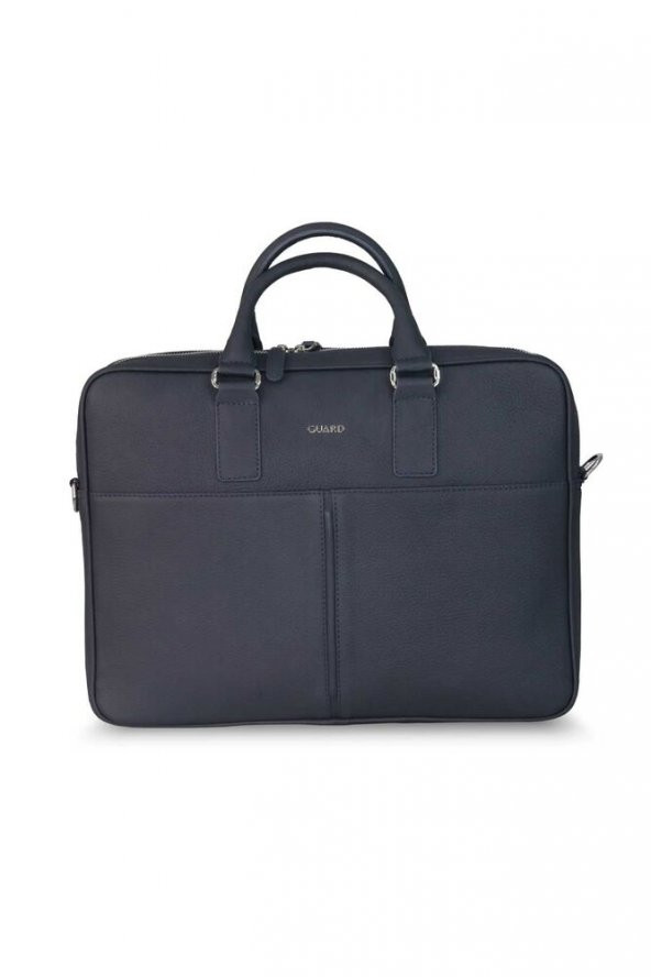 Guard Lacivert  Laptop Girişli Hakiki Deri Evrak Çantası Erkek / Kadın P1886 - 2