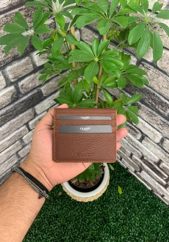 Guard Taba Patlı Tasarım Hakiki Deri Kartlık Erkek / Kadın P5239 - 3