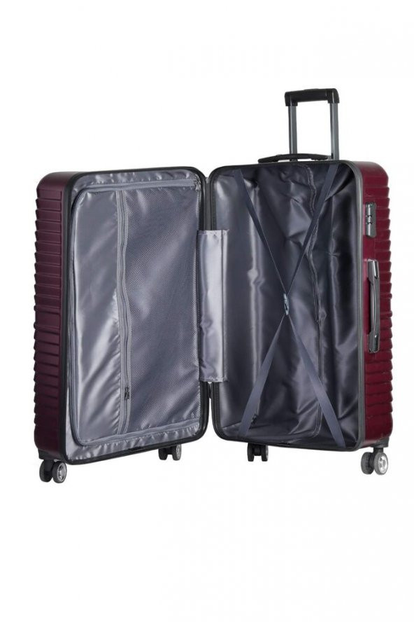 Guard Polipropilen Kırılmaz Bordo Seyahat Valizi 3'lü Set P1811 - 6