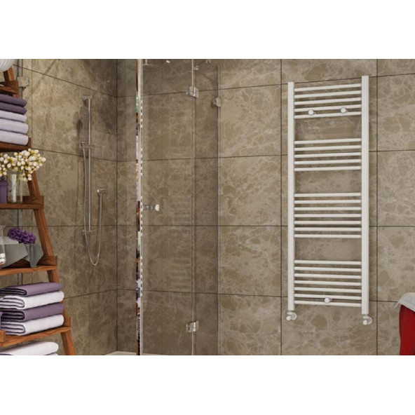 Toprak Havlupan 40 X 70  Cm 10 Borulu Beyaz Renk Havlupan Radyatör 5 Yıl Garantili - 2