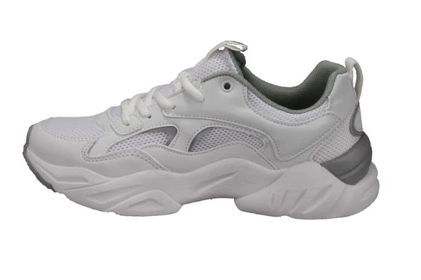 LUMBERJACK Kadın Beyaz Krem Fileli Comfort Kalın Taban Günlük Spor Ayakkabı - Resim 3