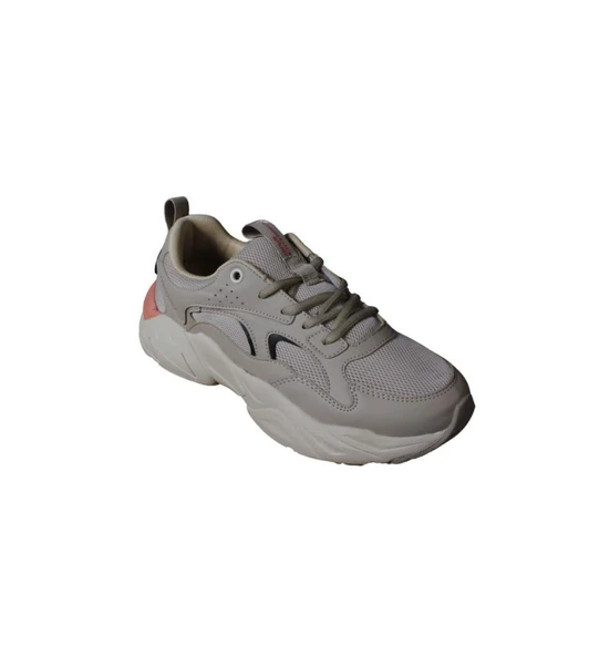 LUMBERJACK Kadın Beyaz Krem Fileli Comfort Kalın Taban Günlük Spor Ayakkabı - Resim 12