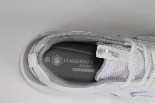 LUMBERJACK Kadın Beyaz Krem Fileli Comfort Kalın Taban Günlük Spor Ayakkabı - Resim 6