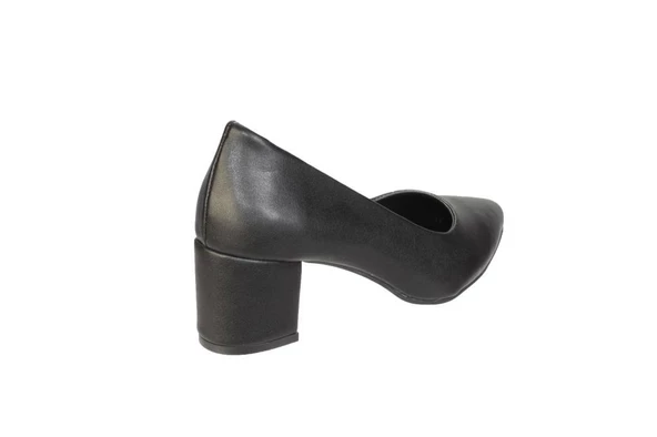 YAZKIŞ Kadın Siyah Cilt 5cm Topuklu Abiye Düğün Nişan Anne Ayakkabısı - Resim 5