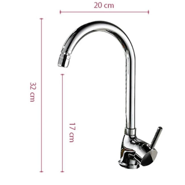 Venita Pirinç 360° Oynar Başlıklı Mutfak Evye Bataryası - 4