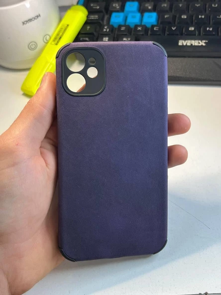 İphone 14 Pro Max Köşe Korumalı Antik Deri Telefon Kılıfı - Resim 11