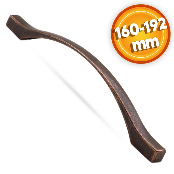 Kartaca 160-192 mm Eskitme Antik Bakır Metal Mobilya Mutfak Çekmece Dolap Kulpu Kulbu Kulpları