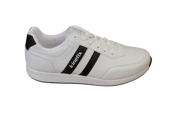 KİNETİX Erkek Siyah Beyaz Çift Çizgili Spor Yürüyüş Ayakkabısı - Resim 6