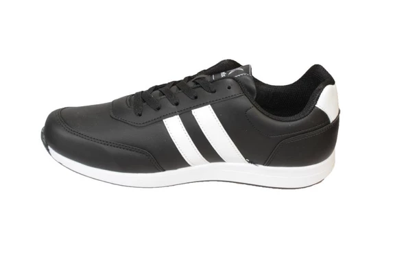 KİNETİX Erkek Siyah Beyaz Çift Çizgili Spor Yürüyüş Ayakkabısı - Resim 7