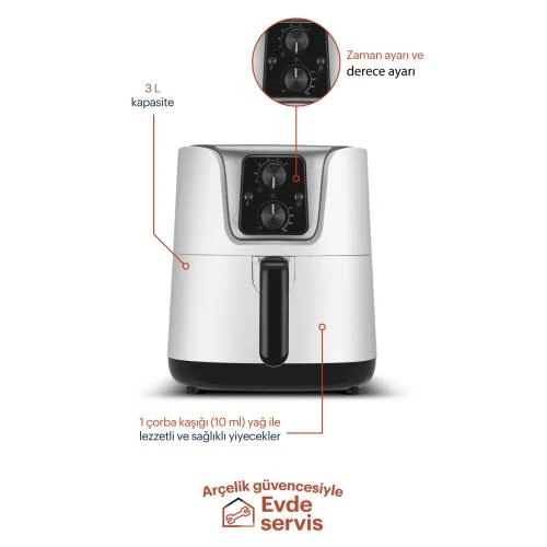 GRUNDIG FR 4032 A FRESH FRYER AZ YAĞLI FRİTÖZ - 6