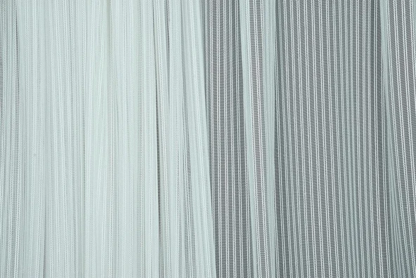 MAKARNA MODEL SİMLİ KIRIK BEYAZ RENK HAZIR DİKİLMİŞ PİLELİ TÜL PERDE 300*260 - Resim 3