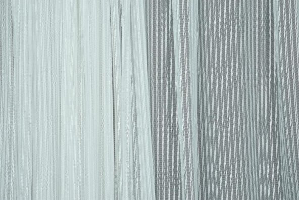 MAKARNA MODEL SİMLİ KIRIK BEYAZ RENK HAZIR DİKİLMİŞ PİLELİ TÜL PERDE 300*260 - 3