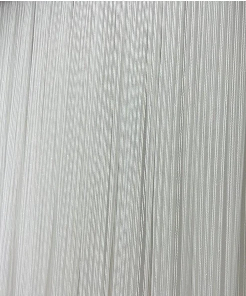 MAKARNA MODEL SİMLİ KIRIK BEYAZ RENK HAZIR DİKİLMİŞ PİLELİ TÜL PERDE 300*260 - Resim 7