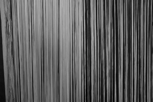 DÜZ İP  MODEL KIRIK BEYAZ RENK HAZIR İP PERDE 300*270 - Resim 4