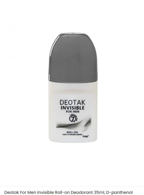 Deotak For Men Invisible Roll-on Deodorant 35ml 8692255001806