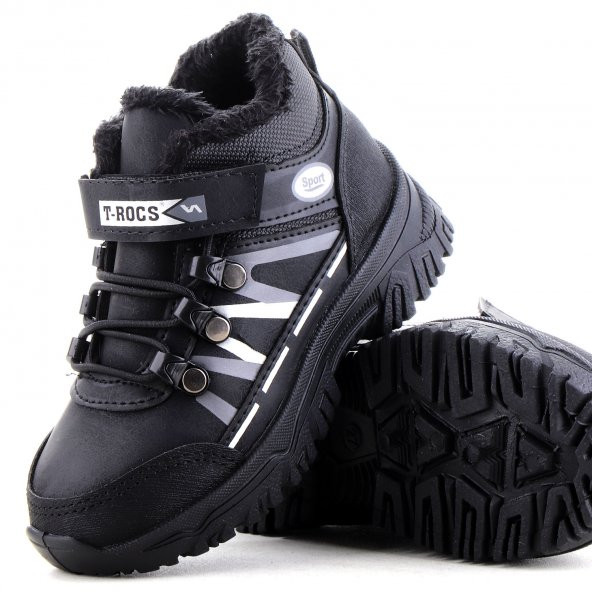 Vojo Rocks Kürklü Rahat Taban Cırtlı Erkek Çocuk Bot 2 Renk - 9