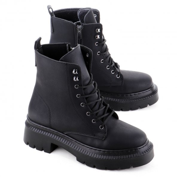 Vojo 1109 Rahat Sıcak Taban Bağcıklı Kadın Botu - 5