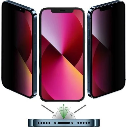 Vendas iPhone 14 Pro Max Uyumlu (14 Pro Max) Davin Serisi Privacy Hayalet Özellikli Gizleyen Parlak Seramik Nano Ekran Koruyucu - 3