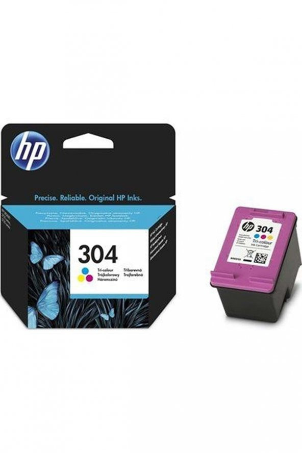 HP 304 Color Renkli Kartuş N9K05AE Üç Renkli Mürekkep Kartuşu