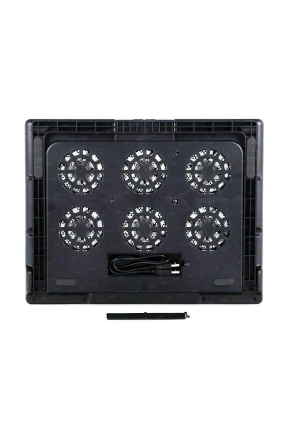 TX Red Alert 6 Led Fanlı Dijital Fan Kontrollü Yükseklik Ayarlı Notebook Soğutucu - 3