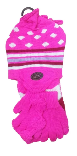 Kız Çocuk Atkı Bere Eldiven Takımı ürün görseli
