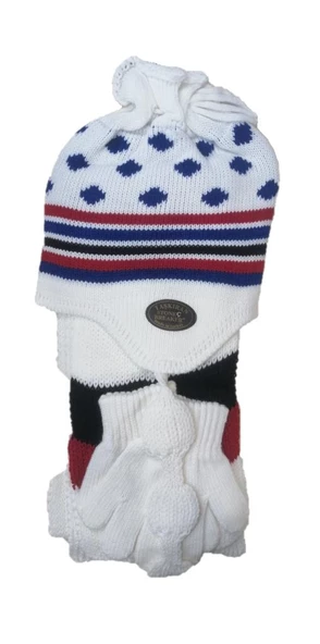 Kız Çocuk Atkı Bere Eldiven Takımı - Resim 2