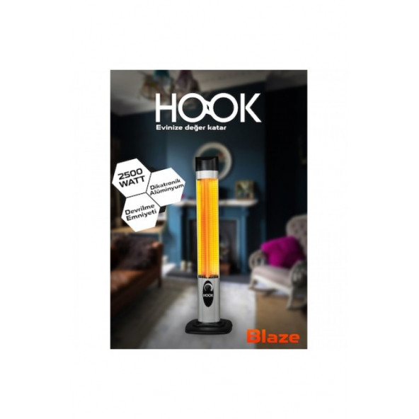 Infrared Isıtıcı Dikey Dik Soba Elektrikli Hook 2000W - 3