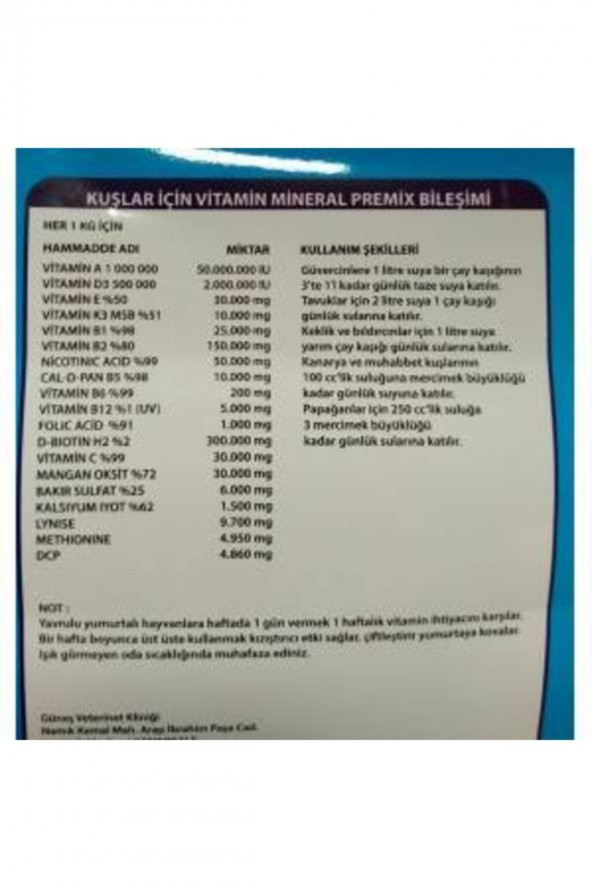 20gr. Kızıştırıcı Vitamin Ilyas Yıldırım Yerli Üretim. Tüm Hayvanlar Için - 5