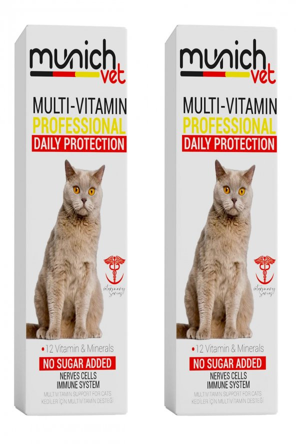 2li Set Kedi Multi Vitamini 100 Gr. Multi Paste(MEMNUNİYET GARANTİLİ) Kediler Için Multi Vitamin