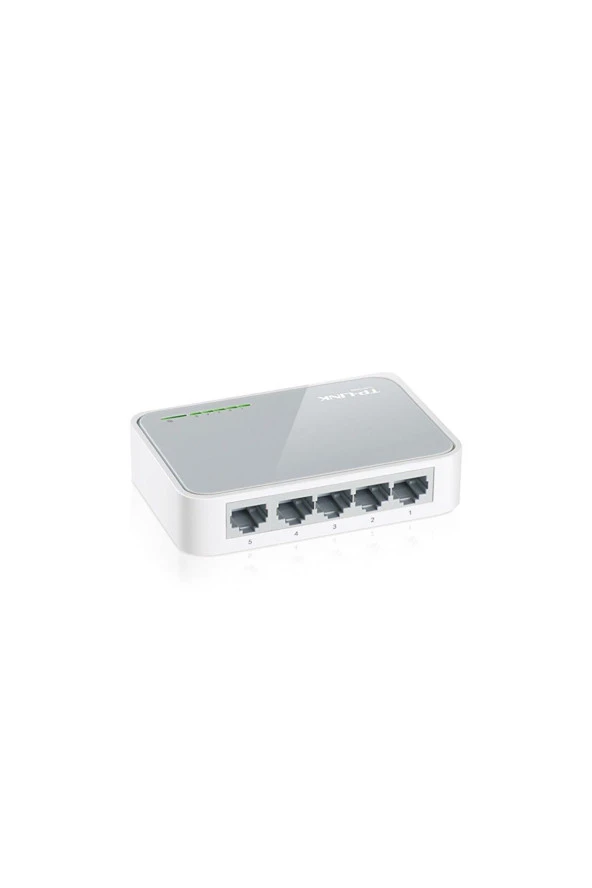 Tp-Link 5 port 10-100 Mbps Switch Plastik Kasa Tak ve Kullan % 60 Enerji Tasarruflu Switch
