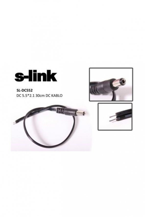 S-link SL-DC552 DC5.5 2.1 30 CM DC Kablo