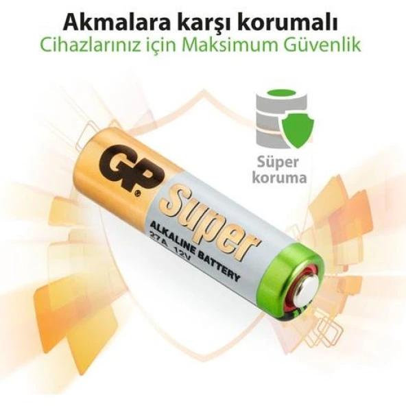 GP GP27A-C5 27A 12V Alkalin Spesifik Pil 5 Li Paket - 4