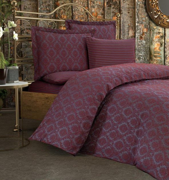Finezza Monaco Bambu Jakar Kumaş Bordo ikili Oksford 60x80 cm Yastık Kılıfı-1323 - 6
