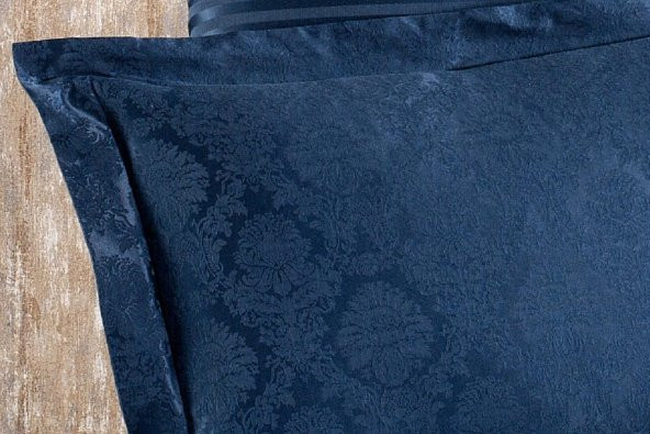 Finezza Monaco Bambu Jakar Kumaş İndigo ikili Oksford 60x80cm Yastık Kılıfı-1324 - 2