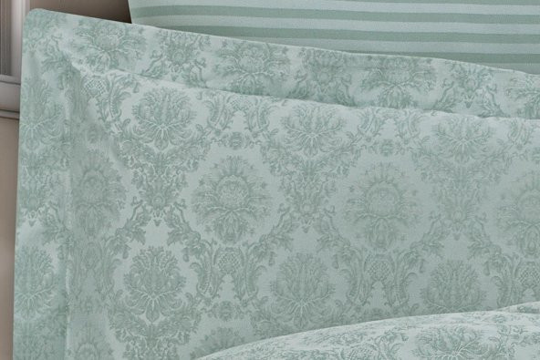Finezza Monaco Bambu Jakar Kumaş Mint ikili Oksford 60x80 cm Yastık Kılıfı -1326 - 2