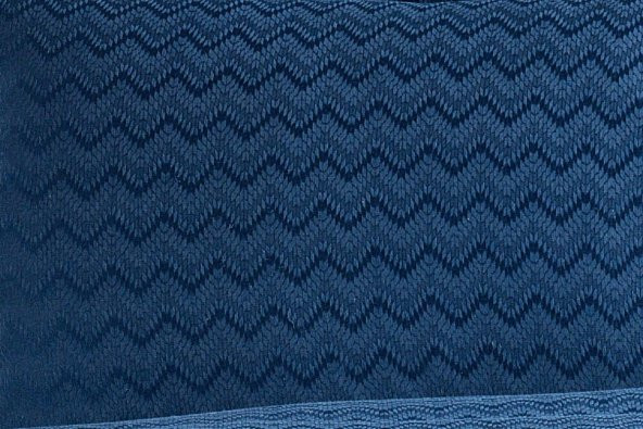 Finezza Odesa Bambu Jakar Kumaş İndigo ikili Oksford 60x80cm Yastık Kılıfı -1329 - 5