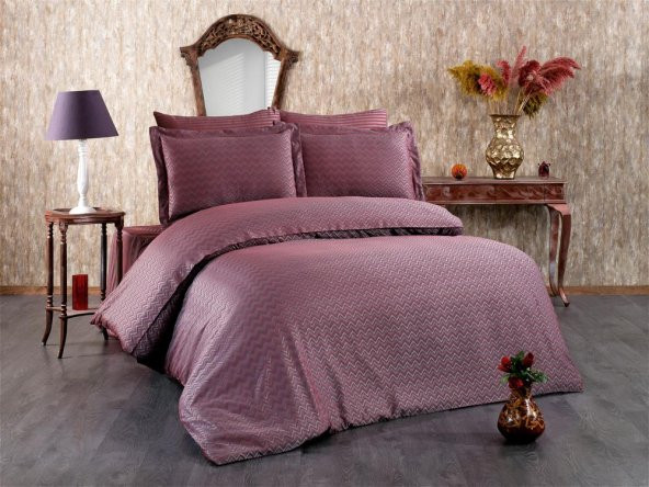 Finezza Odesa Bambu Jakar Kumaş Bordo ikili Oksford 60x80 cm Yastık Kılıfı -1330 - 6