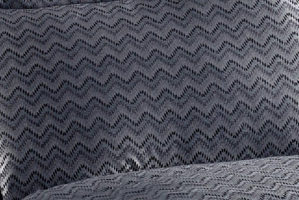 Finezza Odesa Bambu Jakar Kumaş Füme ikili Oksford 60x80 cm Yastık Kılıfı - 1331 - 5