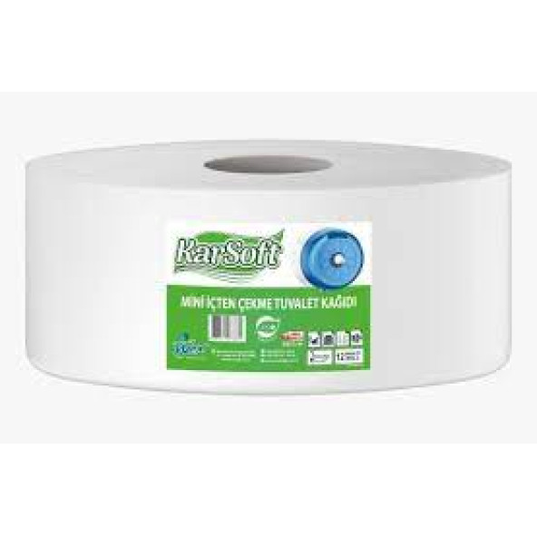 Mini Cimri İçten Çekmeli Tuvalet Kağıdı Karsoft 12 rulo  3,5 Kg - 2