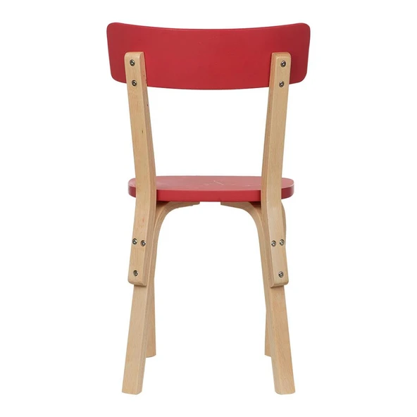 Vitale Tobi Ahşap Sandalye Kırmızı MS.SA029 - 5