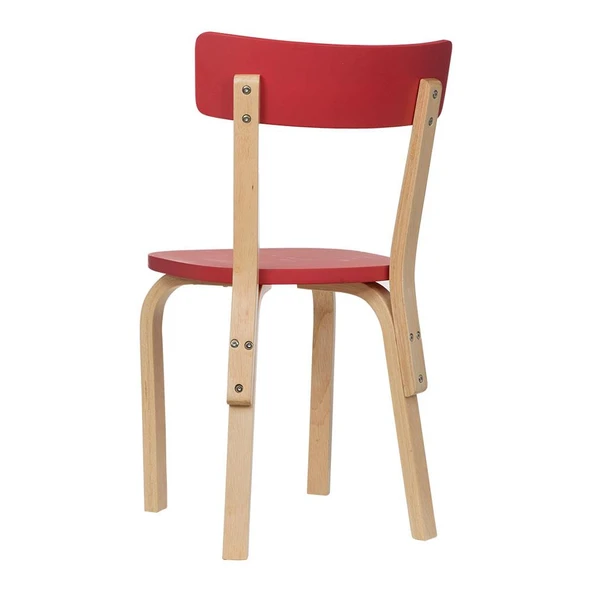 Vitale Tobi Ahşap Sandalye Kırmızı MS.SA029 - 4