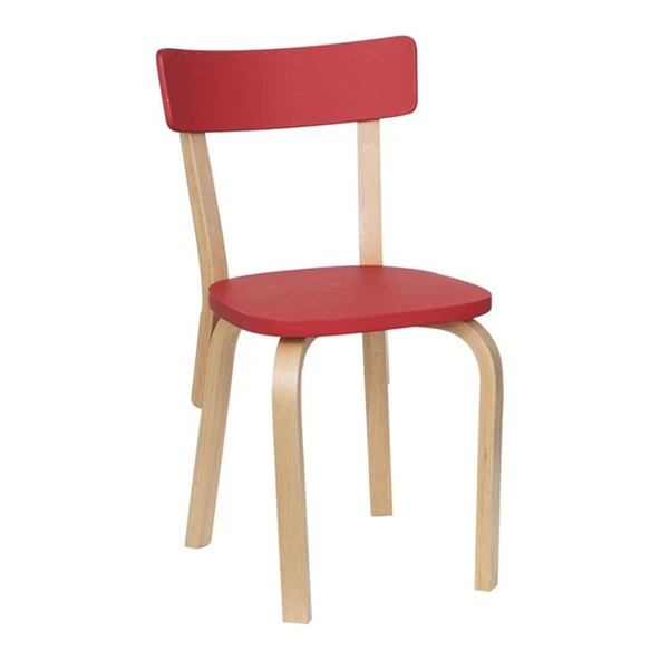 Vitale Tobi Ahşap Sandalye Kırmızı MS.SA029 - 6