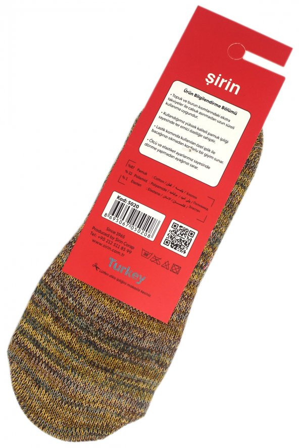 Şirin Kadın için Kalın Babet Çorap 36-40 Numara Pamuklu Kod 5020 - Resim 2
