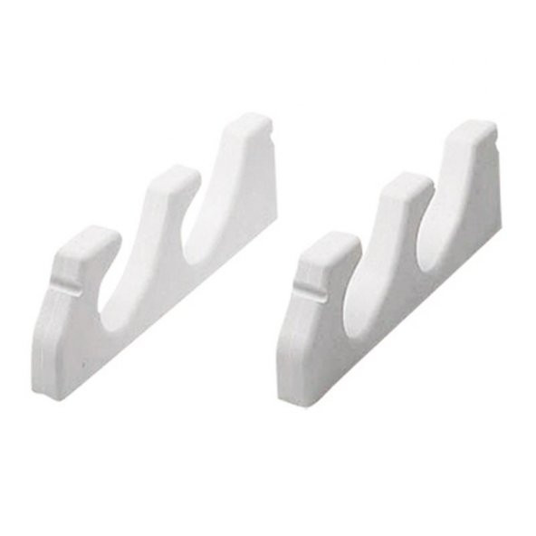 Storage Rack (Pair) for 3 Fishing Rods, White