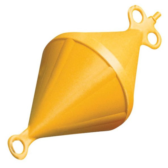 Mooring Buoy Bi-Conical, Plastic, Ext.Ø220mm, Yellow