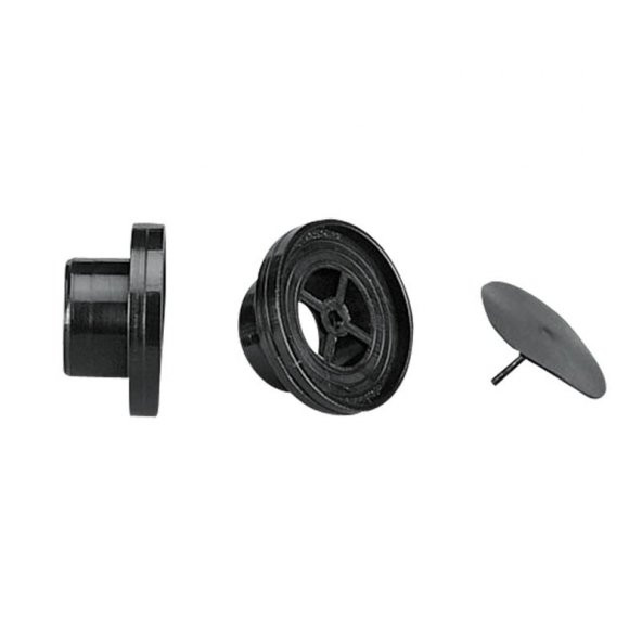 Drain Plug w/Non-Ret. Valve f/Thru-hull,Ø22mm,Black