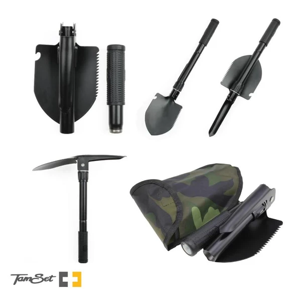 TAMSET C1 Katlanır Portatif Kamp Küreği 41,5cm - 2