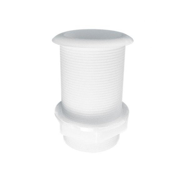 Thru-Hull Stand. Flange, Threaded 1", L.87mm, White